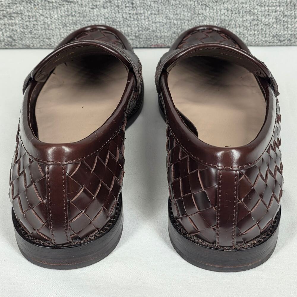LOEFFLER RANDALL “RACHEL” ESPRESSO WOVEN LEATHER LOAFER – WOMEN’S 7.5B - Picture 4 of 12
